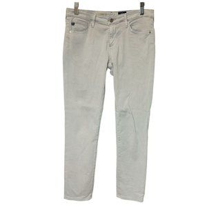 Adriano Goldschmied Womens White/Gray "The Stevie Ankle" Slim Straight Jeans 28